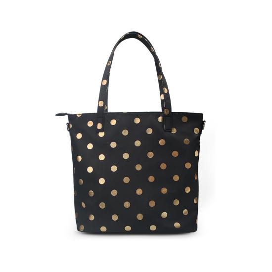 polka dot tote bag